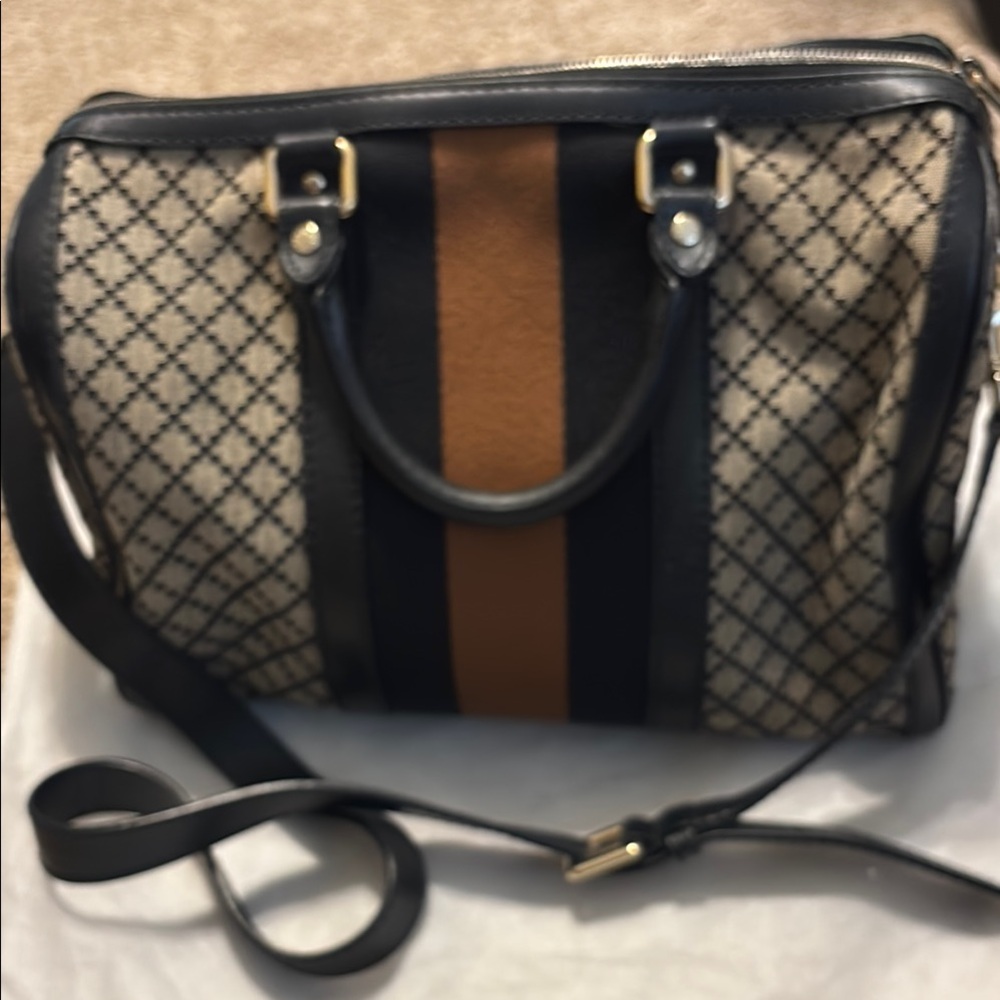 Gucci Black and Brown Satchel